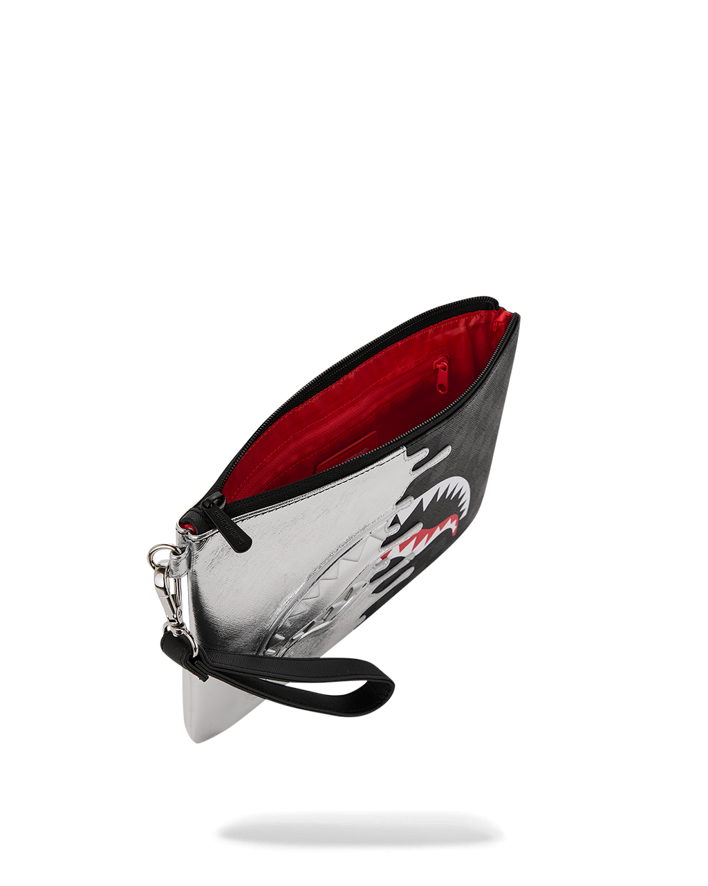 SPRAYGROUND® POUCHETTE SILVER SIDE DRIP CROSSOVER CLUTCH