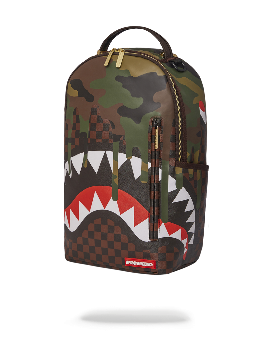 SPRAYGROUND® BACKPACK CAMO DRIP SHARKS IN PARIS BACKPACK (DLXV)