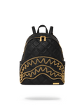 SPRAYGROUND® BACKPACK NOIR QUILT GOLD CHAIN SHARK SAVAGE BACKPACK