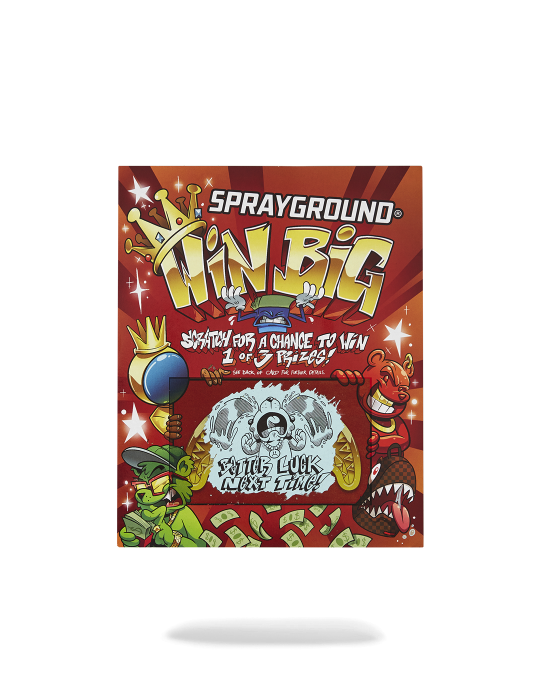 SPRAYGROUND® BACKPACK BIG MONEY BIG MONEY (WITH SCRATCH OFF PLAYING CARD) BACKPACK