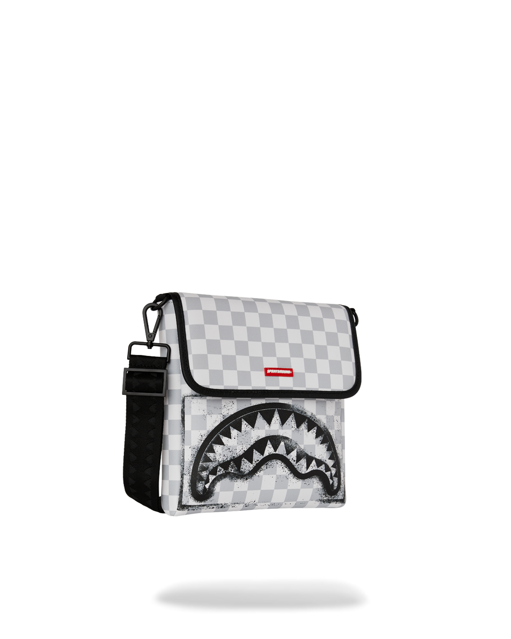 SPRAYGROUND® SLING BLACK STENCIL SHARK MESSENGER SLING