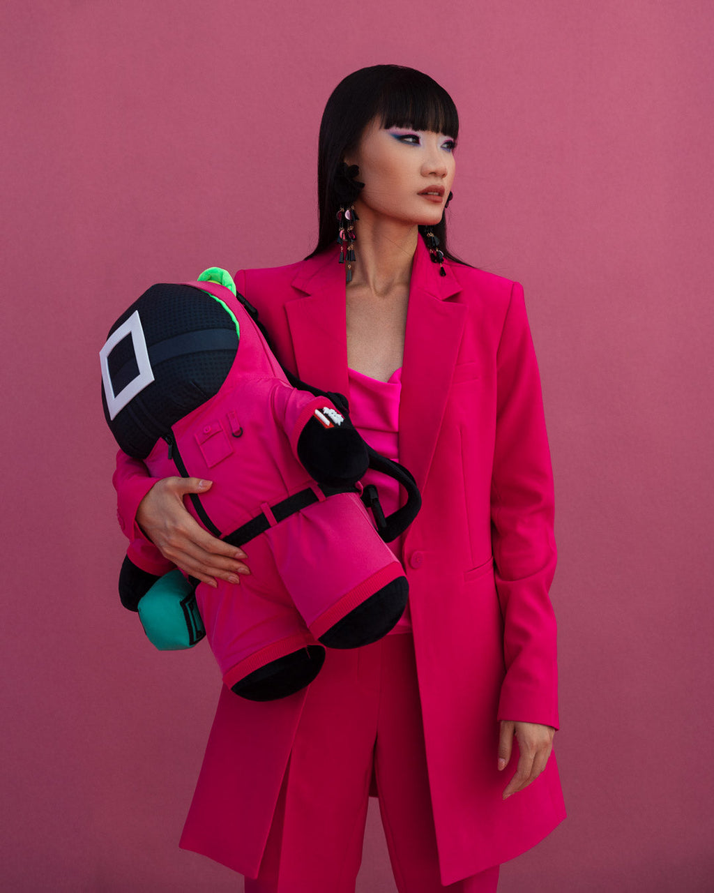 SQUID GAME COLLAB PINK SOLDIERS BEAR BACKPACK