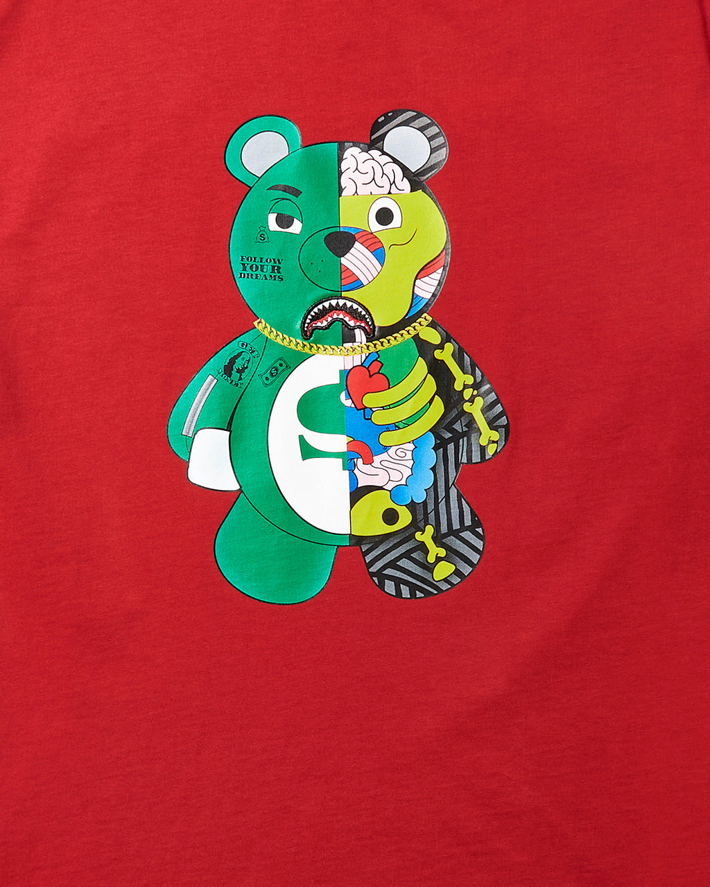 YOUTH ANATOMY BEAR T-SHIRT RED