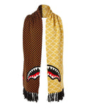SPLIT CHECKERED SHARK SCARF