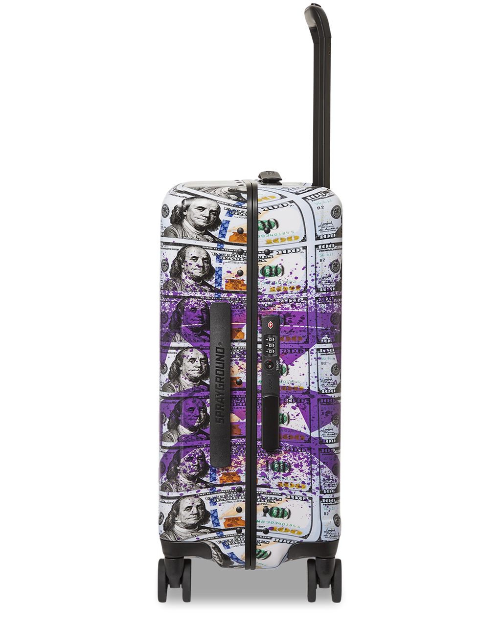 SPRAYGROUND® LUGGAGE BILLIONS IN THE BANK HARD SHELL CARRY-ON LUGGAGE